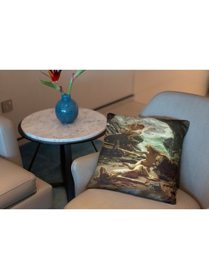 Abat Home Dekoratif, Modern Dijital Baskılı Süet Kırlent Kılıfı (Koltuk Yastık Kılıfı)  40 x 40