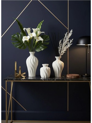 Varkal 3'lü Iskandinav Tarzı Modern Bohem Kıvrımlı Pinterest Vazo Set