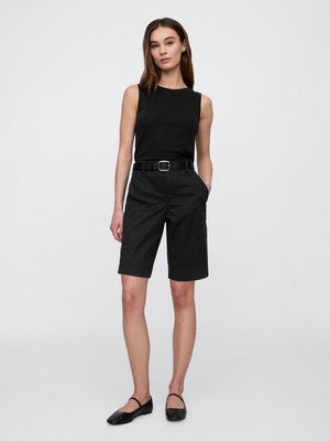 Gap Kadın Siyah 9" Downtown Bermuda Şortlar