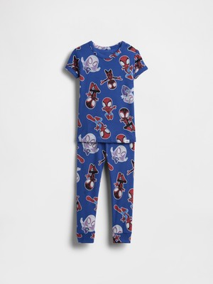 Gap Bebek Mavi Marvel Organik Brushed Pamuk Pijama Takımı