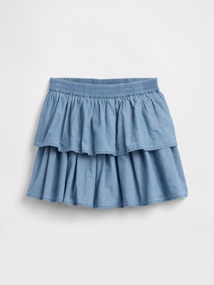 Gap Kız Çocuk Mavi Kids Katmanlı Etek