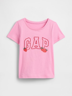 Gap Kız Bebek Açık Pembe Babygap Logo T-Shirt