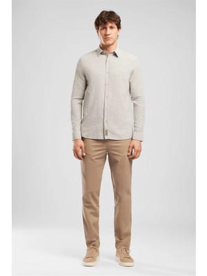 Lee Cooper Ellıs Erkek Regular Fit %100 Pamuk Uzun Kol Gömlek Yeşil