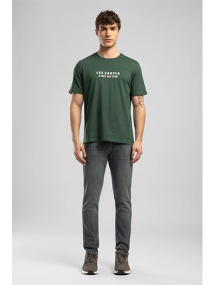 Lee Cooper Jack Erkek Slım Dar Kesim Yüksek Bel Dar Paça Jean Pantolon Mavi