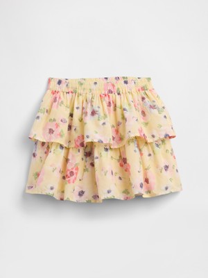 Gap Kız Çocuk Sarı Kids Katmanlı Etek