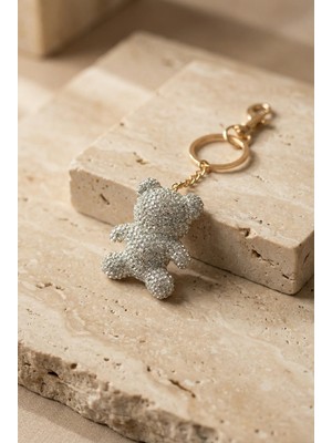 Bony Socks Kadın Silver Taşlı Ayıcık Charm