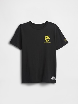 Gap Erkek Çocuk Siyah Süper Mario Grafik Baskılı T-Shirt