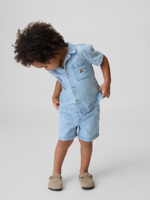 Gap Erkek Bebek Açık Mavi Denim Outfit Set