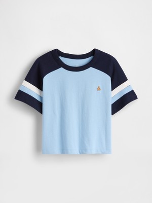 Gap Erkek Bebek Mavi Raglan Futbol T-Shirt