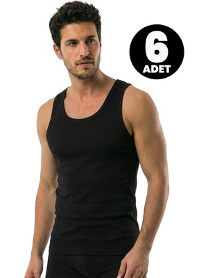 Öts 6'lı Erkek Atlet Ribana (%100 Pamuk)