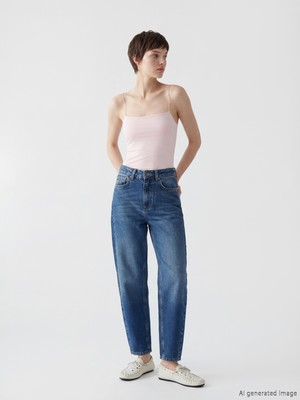 Soulife Barrel Fit Kadın Jean Pantolon