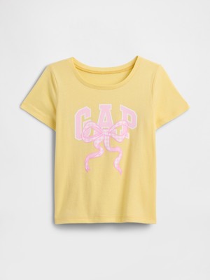 Gap Kız Bebek Sarı Babygap Logo T-Shirt