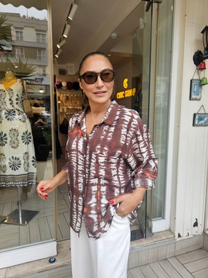 Cs Chic Shop Batik Desenli Gömlek