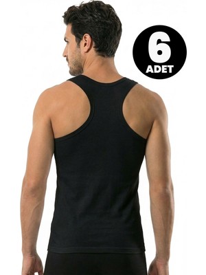 Öts 6'lı Erkek Atlet Likralı Sporcu (%96 Pamuk - %4 Elastan)