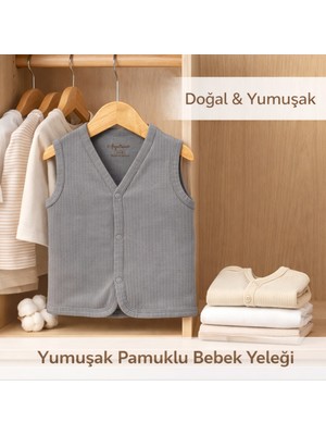 Angeltouch %100 Pamuk Kız Erkek Bebek Yelek Raporlu Basic