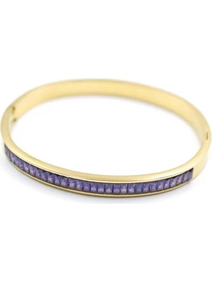 Die Grup Baget Taşlı Bilezik - Mor