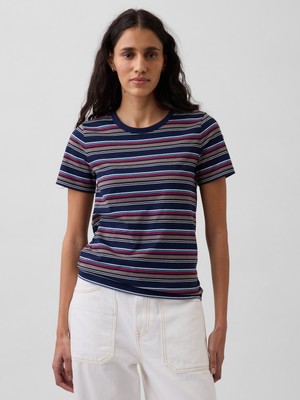 Gap Kadın Lacivert Organik Pamuk Vintagesoft T-Shirt