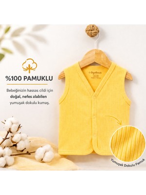 Angeltouch %100 Pamuk Kız Erkek Bebek Yelek Raporlu Basic