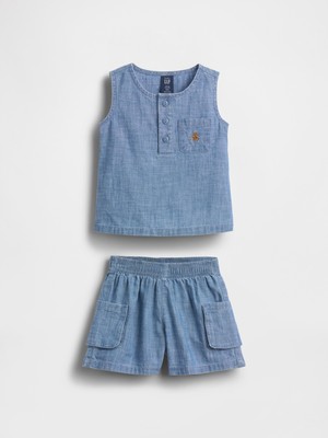 Gap Bebek Mavi Pocket Denim Outfit Set