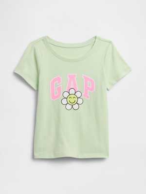 Gap Kız Bebek Açık Yeşil Babygap Logo T-Shirt