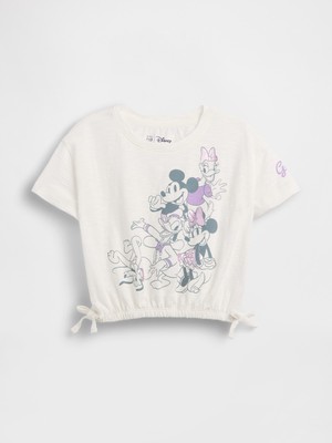 Gap Kız Bebek Beyaz Organik Pamuk Bow Grafik Baskılı T-Shirt