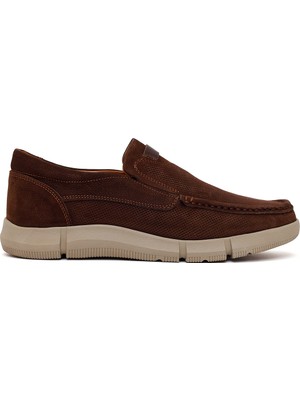 Derimod Erkek Kahverengi Nubuk Deri Casual Loafer 26SFD7104V3