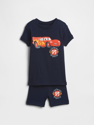 Gap Bebek Lacivert Disney Cars %100 Organik Pamuk Pijama Takımı