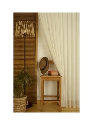 Vivense Fantezi Bukle Pilesiz Tül Perde, Naturel, 100X260