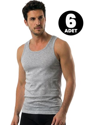 Öts 6'lı Erkek Atlet Ribana (%100 Pamuk)