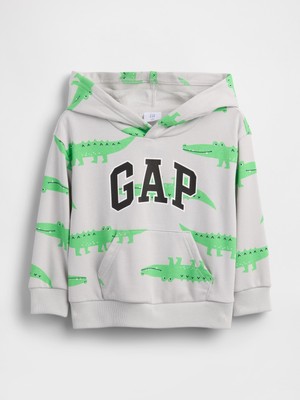 Gap Erkek Bebek Gri Relaxed Logo Fransız Havlu Kumaş Sweatshirt