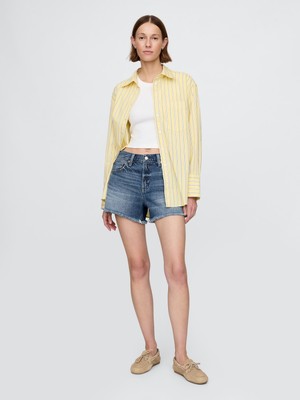 Gap Kadın Mavi 4" Mid Rise Ultrasoft Relaxed Şort