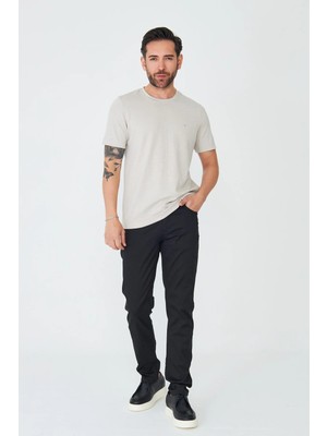 White Stone Siyah Tencel Kumaş Erkek Yazlık Chino Pantolon