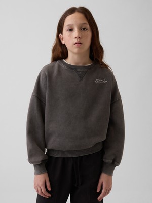 Gap Kız Çocuk Siyah Disney Çocuk Vintagesoft Oversize Sweatshirt