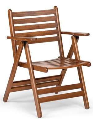 KL BAHÇE MOBİLYA London Katlanır Sandalye - Bahçe, Balkon, Teras 2 Kademe Ayarlı,ahşap Sandalye
