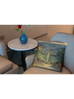 Abat Home Dekoratif, Modern Dijital Baskılı Süet Kırlent Kılıfı (Koltuk Yastık Kılıfı)  40 x 40