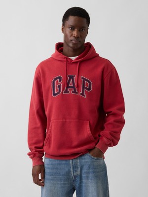 Gap Erkek Kırmızı Vintagesoft Relaxed Logo Sweatshirt