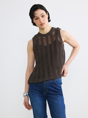 Soulife Bisiklet Yaka Ajurlu Kadın Triko Kazak