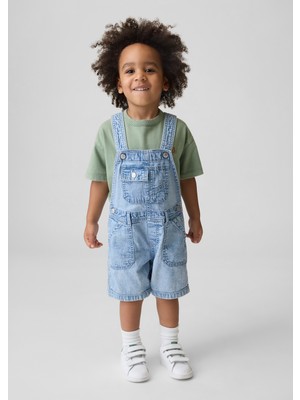 Gap Erkek Bebek Mavi Denim Tulum