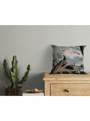 Abat Home Dekoratif, Modern Dijital Baskılı Süet Kırlent Kılıfı (Koltuk Yastık Kılıfı)  40 x 40