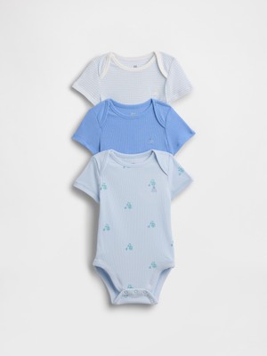 Gap Bebek Mavi First Favorites Tinyrib Bodysuit (3’lü)