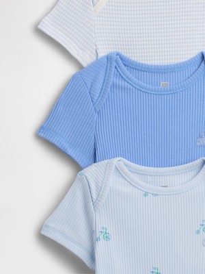 Gap Bebek Mavi First Favorites Tinyrib Bodysuit (3’lü)