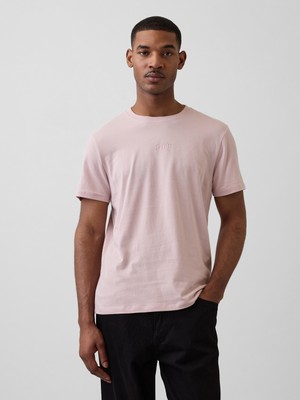 Gap Erkek Açık Pembe Everyday Soft Gap Mini Logo T-Shirt