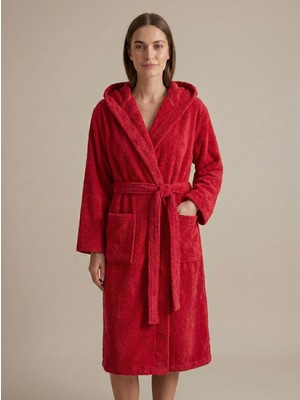 Cotton Paris Pamuklu Kapüşonlu Yumuşak Dokulu Emici Unisex Bornoz