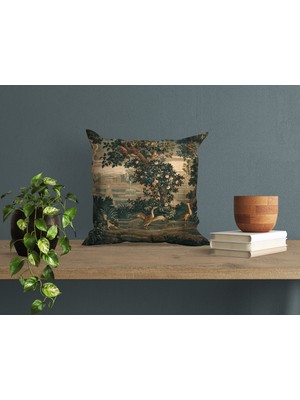 Abat Home Dekoratif, Modern Dijital Baskılı Süet Kırlent Kılıfı (Koltuk Yastık Kılıfı)  40 x 40