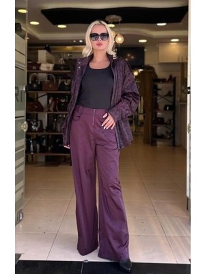 Unique Paraşüt Kumaş Fermuar Detaylı Pantolon