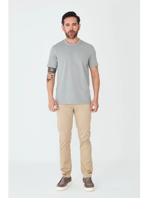 White Stone Koyu Bej Tencel Kumaş Yazlık Erkek Chino Pantolon