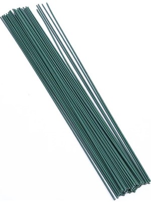 İğne İzi Plastik Çiçek Yapma Teli - Dekoratif Çiçek Yapım Teli - Craft Flower Making Wire - 40CM - 50 Adet Çiçek Yapım Teli