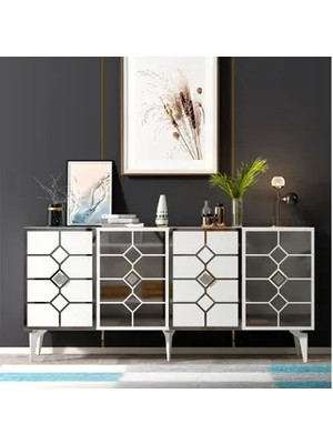 Vivense Irmak Konsol, Beyaz Gümüş