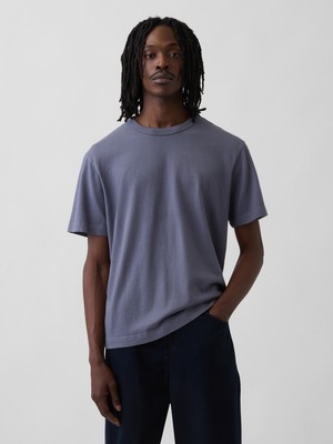 Gap Erkek Mor Heavyweight Original T-Shirt