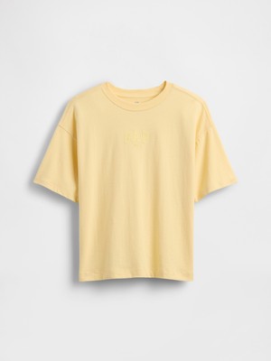 Gap Erkek Çocuk Sarı Oversized Gap 1969 Logo T-Shirt